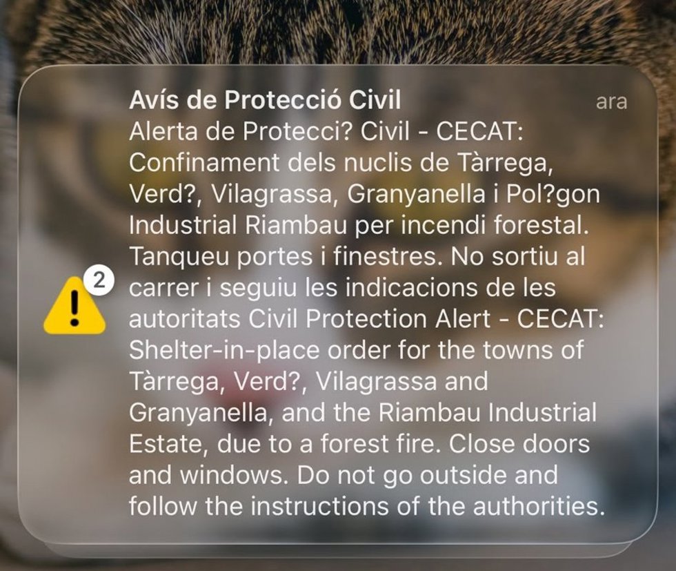 Protecció Civil ha confinado 4 municipios