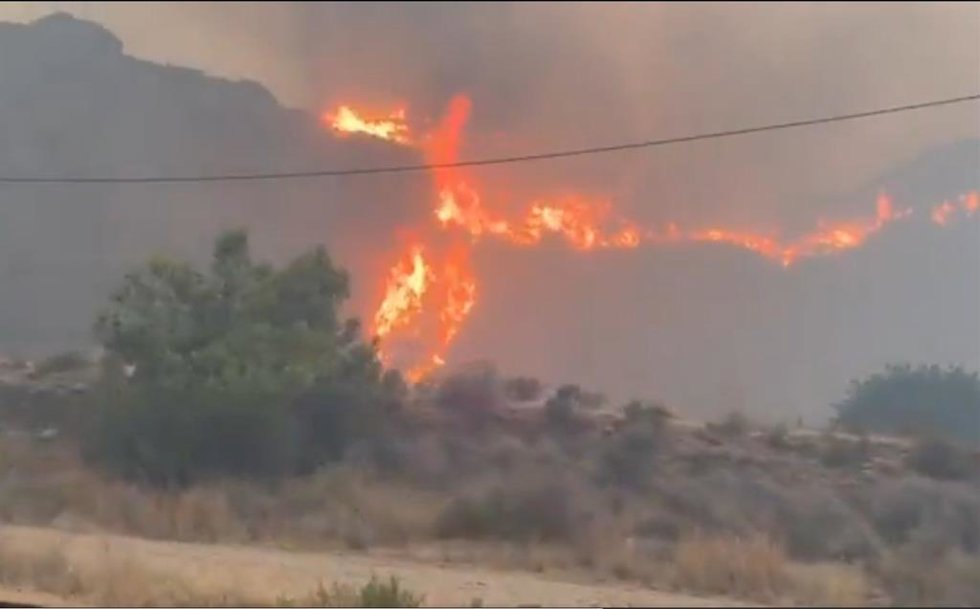 Elevada a fase de emergencia 1 el incendio de Los Gallardos