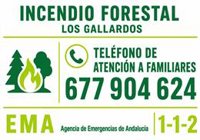 Habilitado el teléfono 677904624 para familiares de afectados por el incendio de Los Gallardos (Almería)