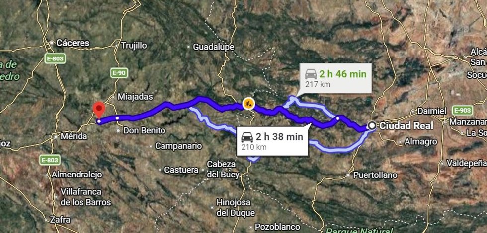 A información pública el estudio para convertir la N-430 en vía de "altas prestaciones" entre Santa Amalia y Ciudad Real