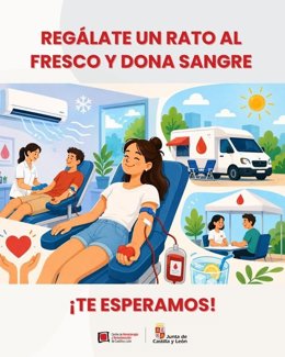 Cartel de Dona Sangre para animar a donar en verano