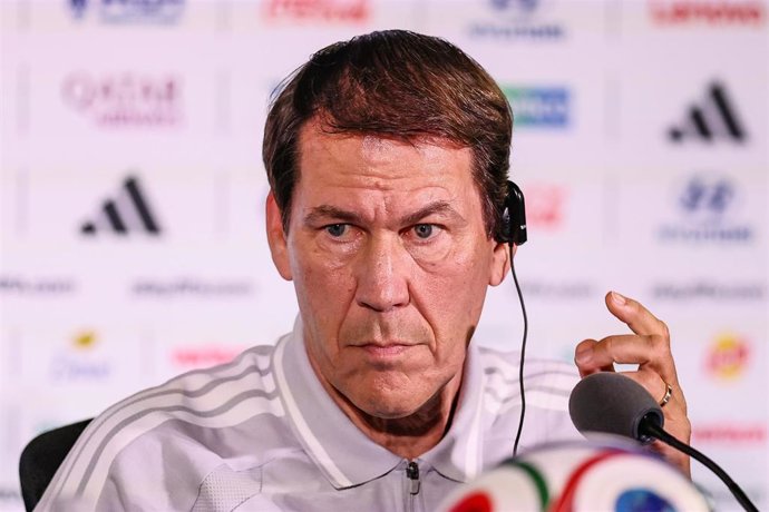 El seleccionador de Bélgica, Rudi García, en la rueda de prensa previa al partido ante España de cuartos de final del Mundial 2026.