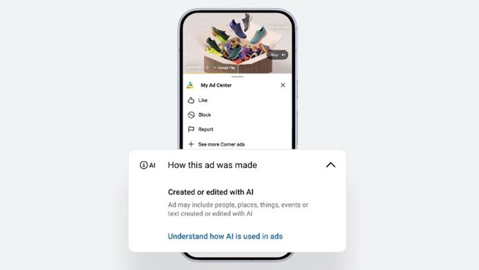 Información sobre anuncios hechos con IA en servicios de Google
