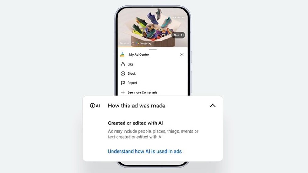 Información sobre anuncios hechos con IA en servicios de Google