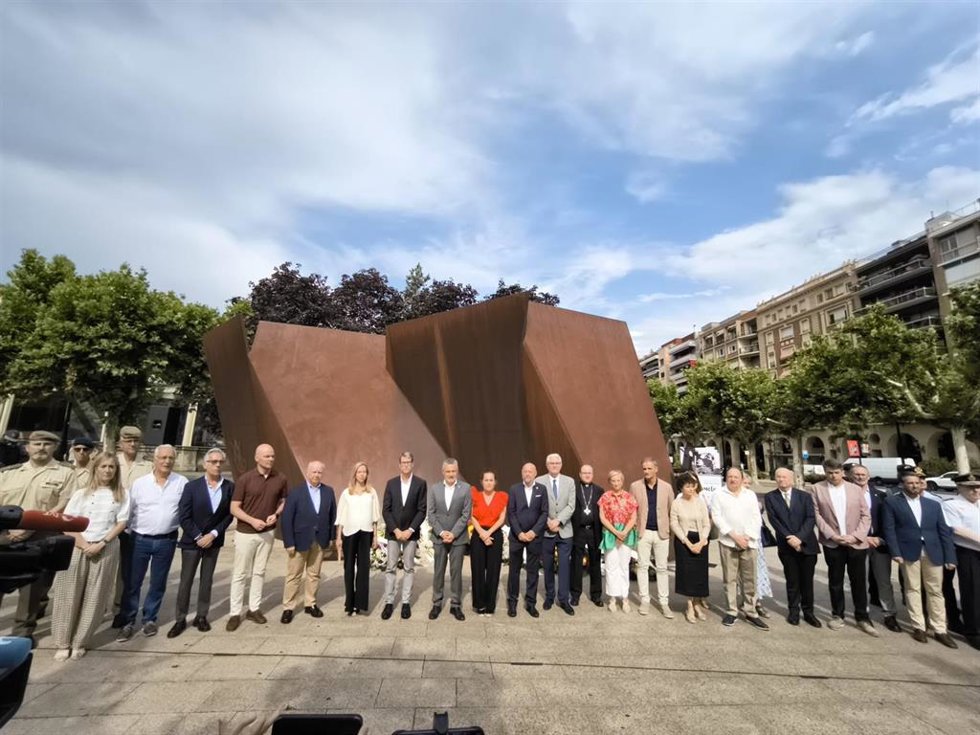 Homenaje a Miguel Ángel Blanco en Logroño en el 29 aniversario de su asesinato a manos de ETA