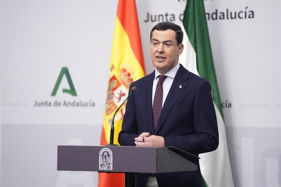 El presidente de la Junta de Andalucía, Juanma Moreno