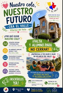 Cartel de la campaña del CRA de Villarejo.