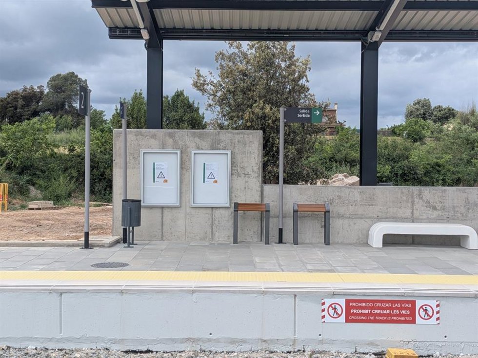 Imagen de la estación de Sant Jordi Desvalls (Girona).