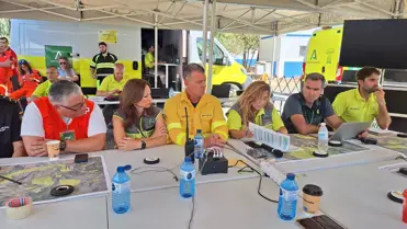 La delegada del Gobierno andaluz en Málaga en el PMA por el incendio de Benahavís.