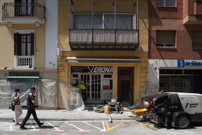 Façana afectada per l'esvoranc al Putxet 