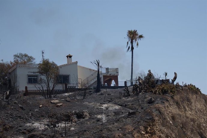 Vivienda afectada por el incendio forestal de los Gallardos (Almería), a 10 de julio de 2026, en Los Gallardos, Almería, Andalucía (España). 