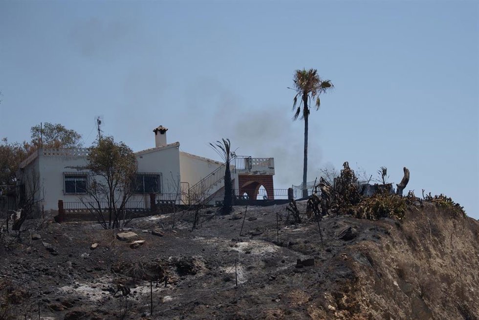 Vivienda afectada por el incendio forestal de los Gallardos (Almería), a 10 de julio de 2026, en Los Gallardos, Almería, Andalucía (España).
