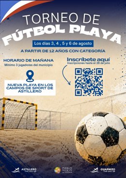 Las nuevas pistas de arena de Astillero se estrenarán a principios de agosto con el I Torneo de Fútbol Playa