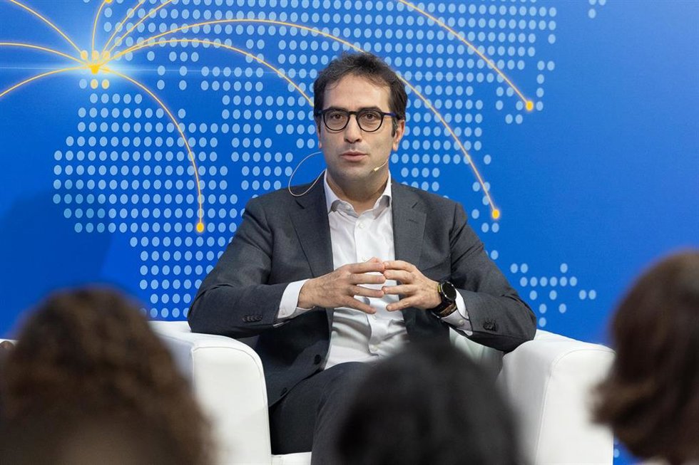 El vicepresidente del Gobierno y ministro de Economía, Carlos Cuerpo, durante la celebración del acto institucional de inauguración de la nueva Oficina del Grupo Banco Mundial, a 29 de junio de 2026, en Madrid (España).