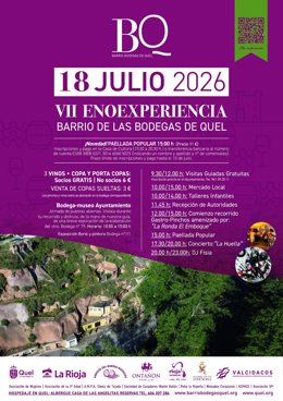 La VII Enoexperiencia BQ convertirá el Barrio de las Bodegas de Quel en un gran escaparate del enoturismo riojano el próximo 18 de julio