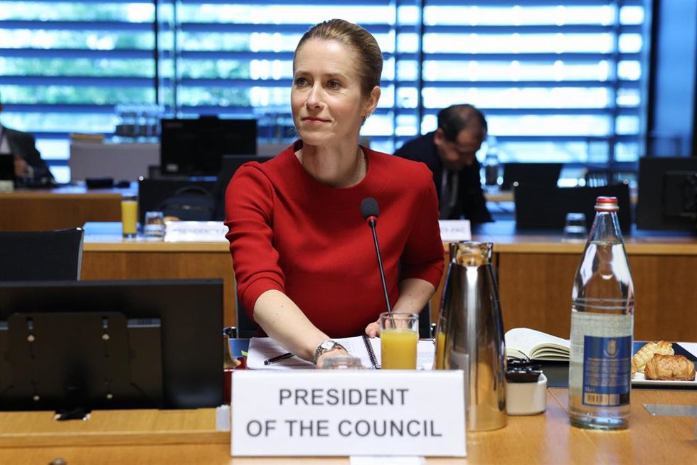 La Alta Representante de la Unión Europea para la Política Exterior, Kaja Kallas, en una reunión del Consejo de Asuntos Exteriores (CAE) en Luxemburgo