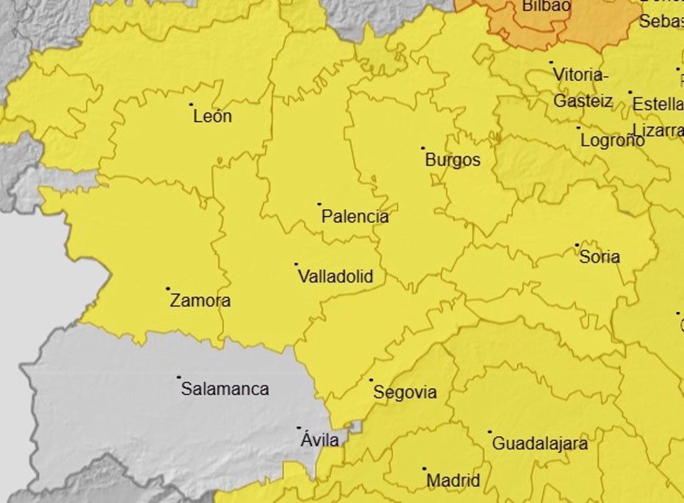 Avisos meteorológicos para el 11 de julio de 2026 en Castilla y León.