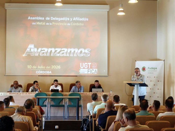 Asamblea de trabajadores que ha ratificado el preacuerdo para el Convenio Provincial del Metal de Córdoba.