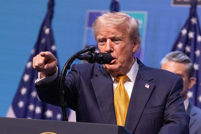 July 8, 2026, Ankara, Turkey: President Donald Trump answers questions from journalists during a press conference on the outcomes of the NATO Summit.,Image: 1115290165, License: Rights-managed, Restrictions: , Model Release: no  , Credit line: Marek Ladzi