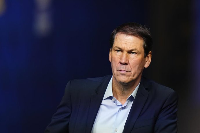 Rudi Garcia, head coach of Belgium, looks on during the FIFA World Cup 2026 Quarter Final match between Spain and Belgium at Los Angeles Stadium on July 10, 2026 in Inglewood, California.