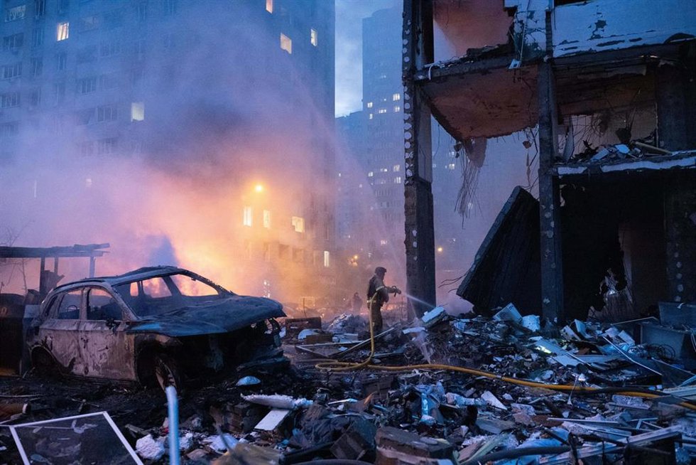 Imagen de archivo de un ataque ruso en Kiev, a 6 de julio de 2026 