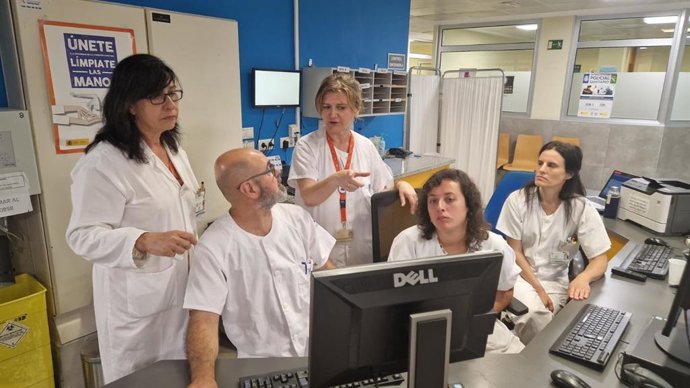 Equipo de urgencias del Hospital Valle del Nalón.