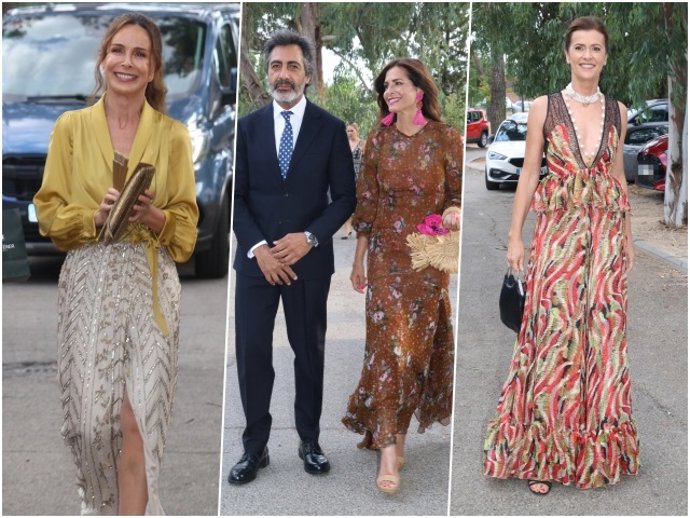 Archivo - Lydia Bosch, Juan del Val, Nuria Roca y Nuria March en la boda de Patricia Cerezo y Kiko Gámez
