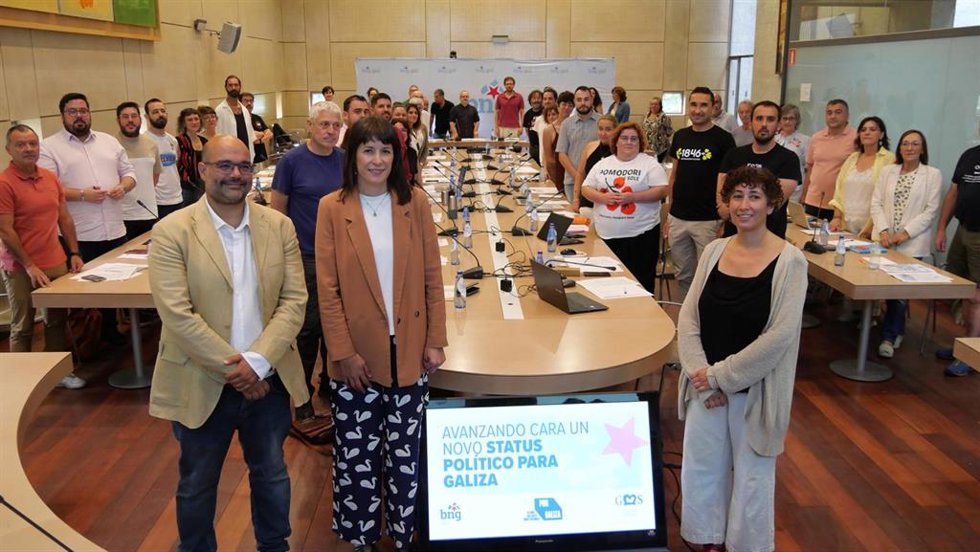 La portavoz nacional del BNG, Ana Pontón, en la jornada organizada entre el Bloque y la Fundación Galiza Sempre, a 11 de julio de 2026.