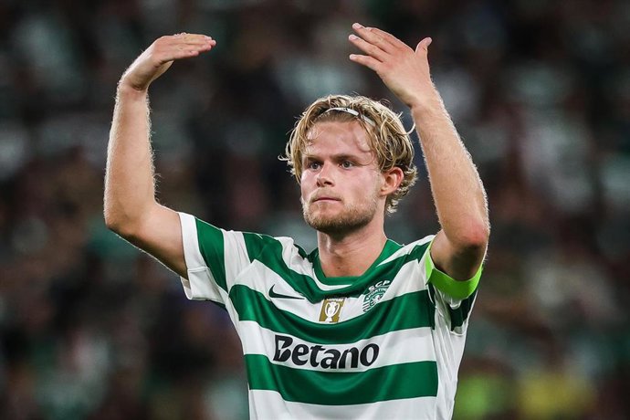 Archivo - Morten Hjulmand, durante un partido.