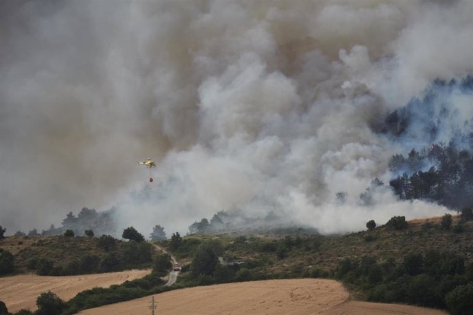  imagen de archivo del incendio de Ezcabarte