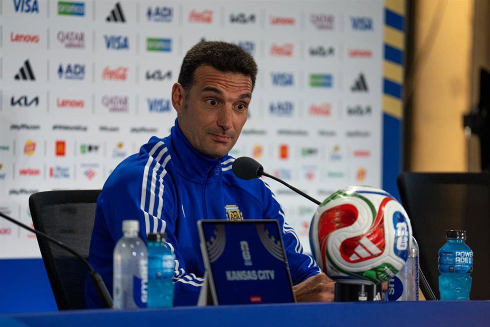 Lionel Scaloni, en rueda de prensa.