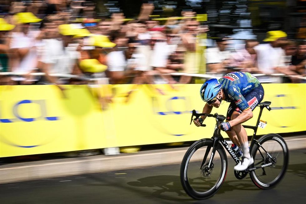 Tim Merlier (Soudal Quick-Step), durante una etapa del Tour de Francia 2026.
