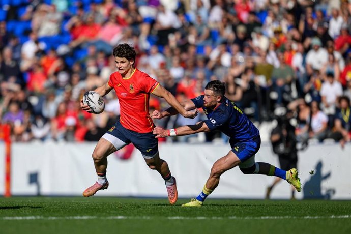 Lance de un partido de la selección española masculina de rugby.