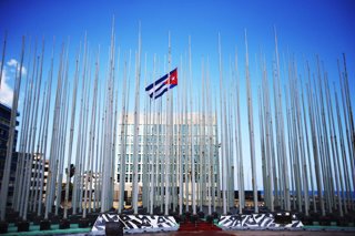 Archivo - July 17, 2015 - Habana, CUBA, Puerto Rico - 17 de julio 2015. Cuba, Habana. Entrevistas relacionadas a la apertura de la embajada estadounidense en Cuba el prĂ�Ć’ĂÂłximo 20 de julio de 2015.  EN LA FOTO TRIBUNA ANTIIMPERIALISTA, PLAZA QUE ESTA 