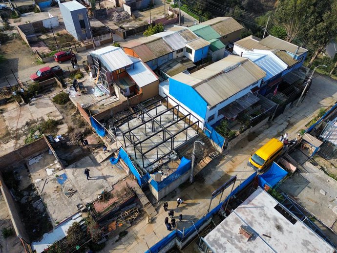 Viña del Mar  22 de Mayo 2026  Hoy comienza el proceso de desmantelar y retirar obras de las viviendas reconstruidas del mega incendio que  afecto al sector del Olivar en año 2024  Manuel Lema/ Aton Chile