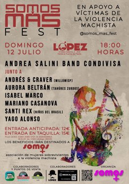 Cartel del I Somos Más Fest, este domingo 12 en la Sala López