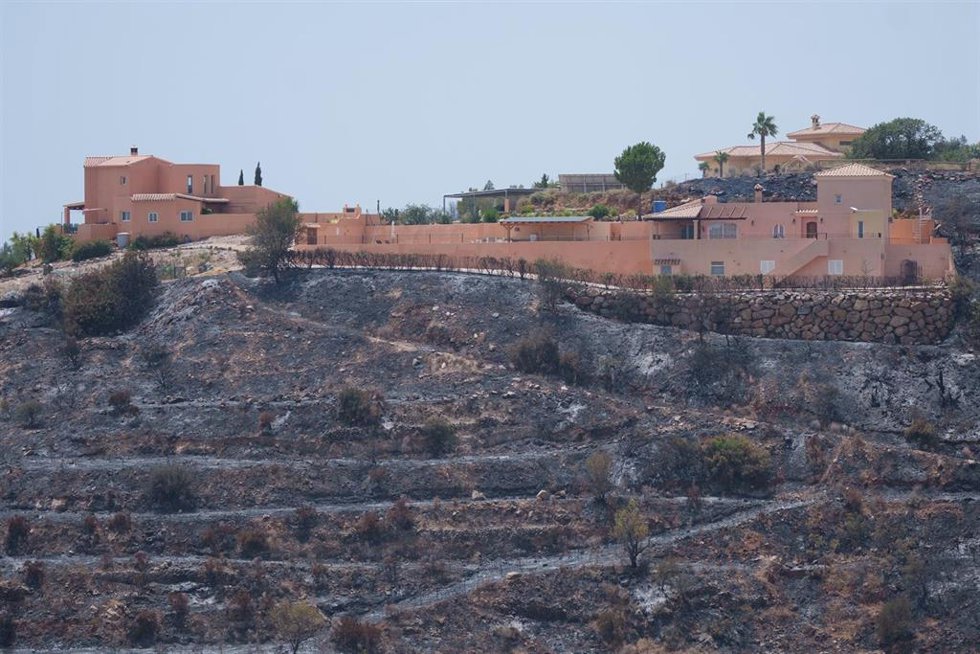 Imagen de la zona afectada por el paso del incendio de Los Gallardos. A 11 de julio de 2026 en Almería (Andalucía, España). 