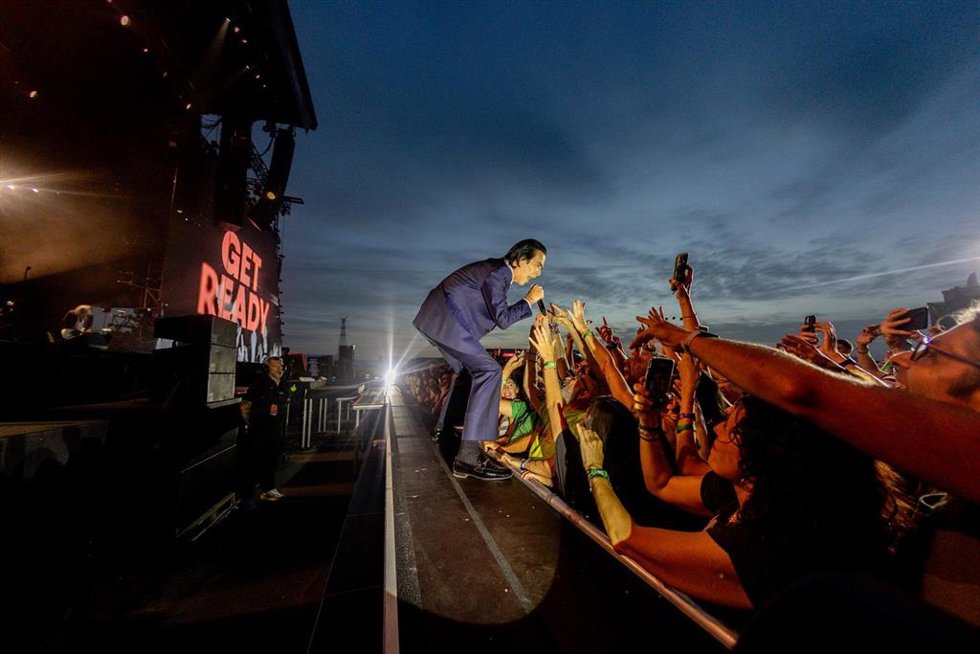 La banda Nick Cave and the Bad Seeds durante su actuación en el Mad Cool 2026.