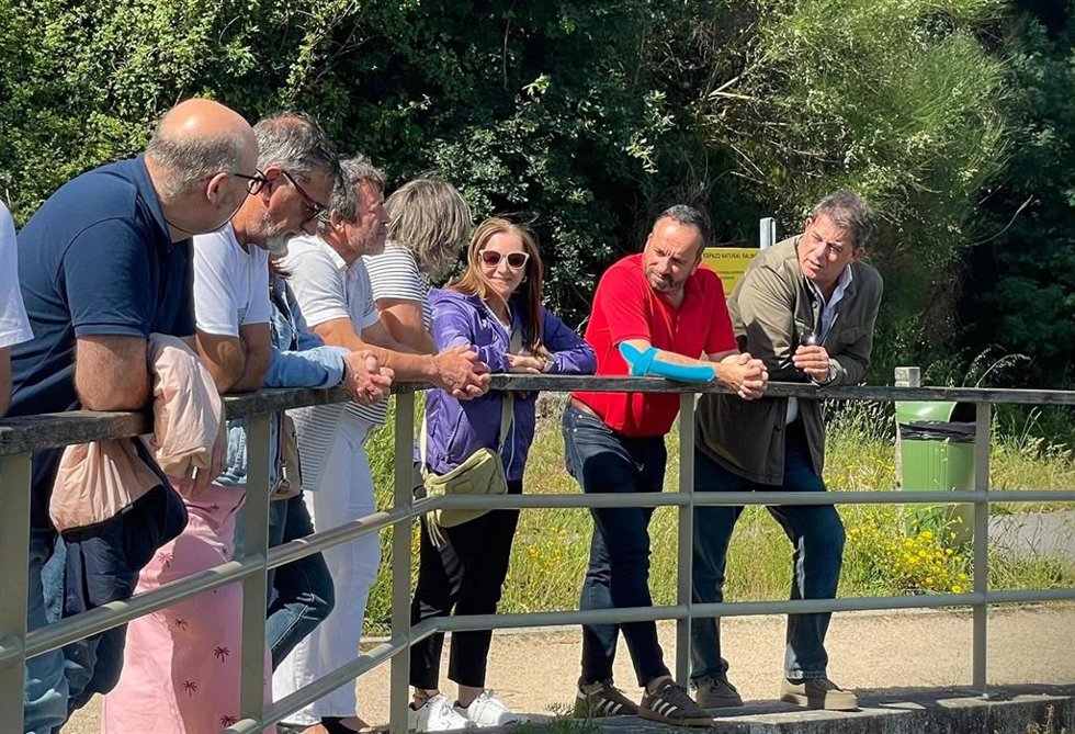 El secretario xeral del PSdeG, José Ramón Gómez Besteiro, en Vilaboa