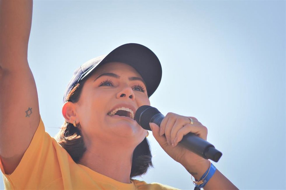 Archivo - La ex primera dama brasileña Michelle Bolsonaro (archivo)