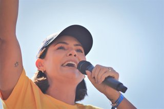 Archivo - La ex primera dama brasileña Michelle Bolsonaro (archivo)