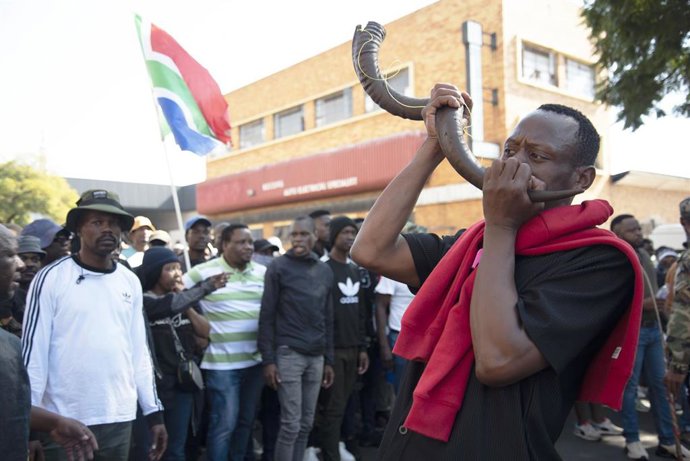 Manifestación contra la inmigración en Sudáfrica