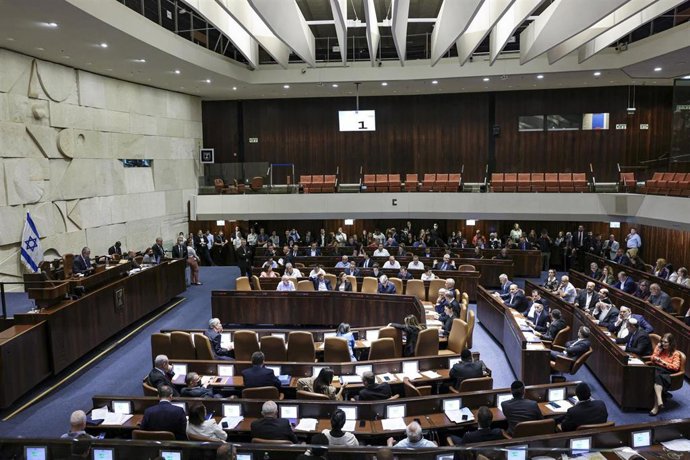 Archivo - Pleno de la Knesset o Parlamento israelí
