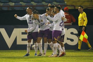 Futbol,Concepcion vs Huachipato  Copa Chile 2026 El jugador de Deportes Concepcion Matias Cavalleri celebra su gol en el estadio Cap de Talcahuano. 24/06/2026 Marco Vazquez/PhotosportFootball, Concepción vs. Huachipato Chilean Cup 2026 Deportes
