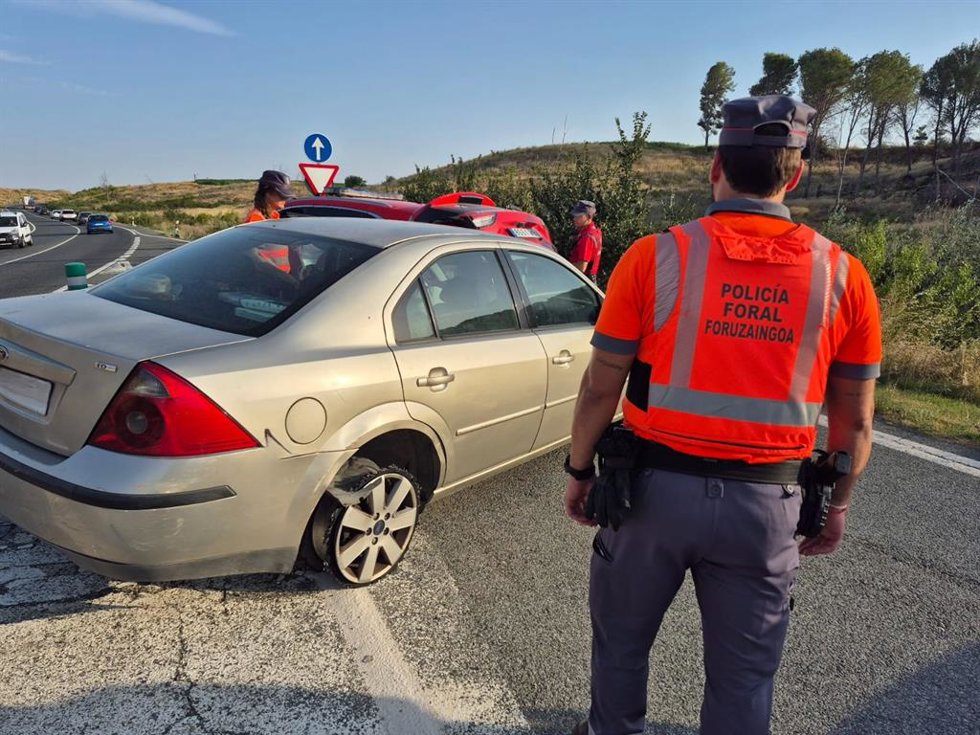 Imagen de la actuación de la Policía Foral.