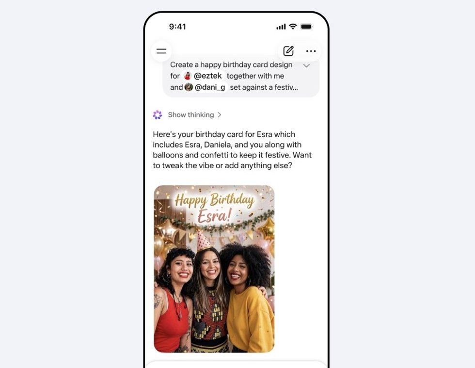 Función de mención de perfiles de Instagram en Meta AI para generar nuevas imágenes con Muse Image.