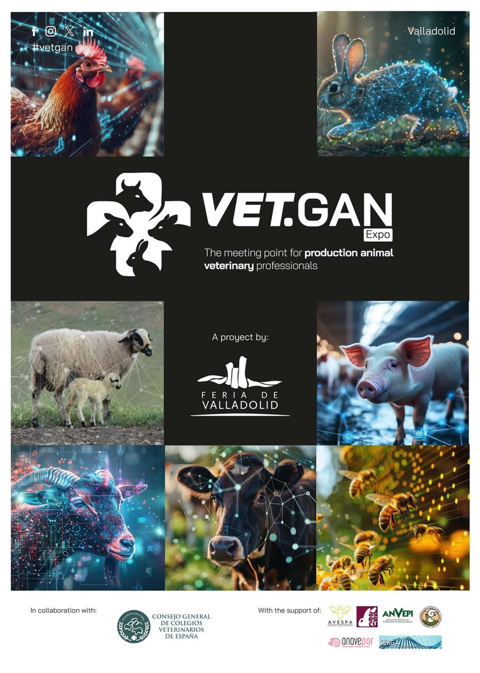 Cartel de VET.GAN, el primer salón especializado en veterinaría de producción.