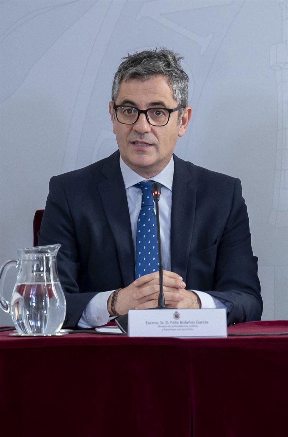 El ministro de la Presidencia, Justicia y Relaciones con las Cortes, Félix Bolaños.