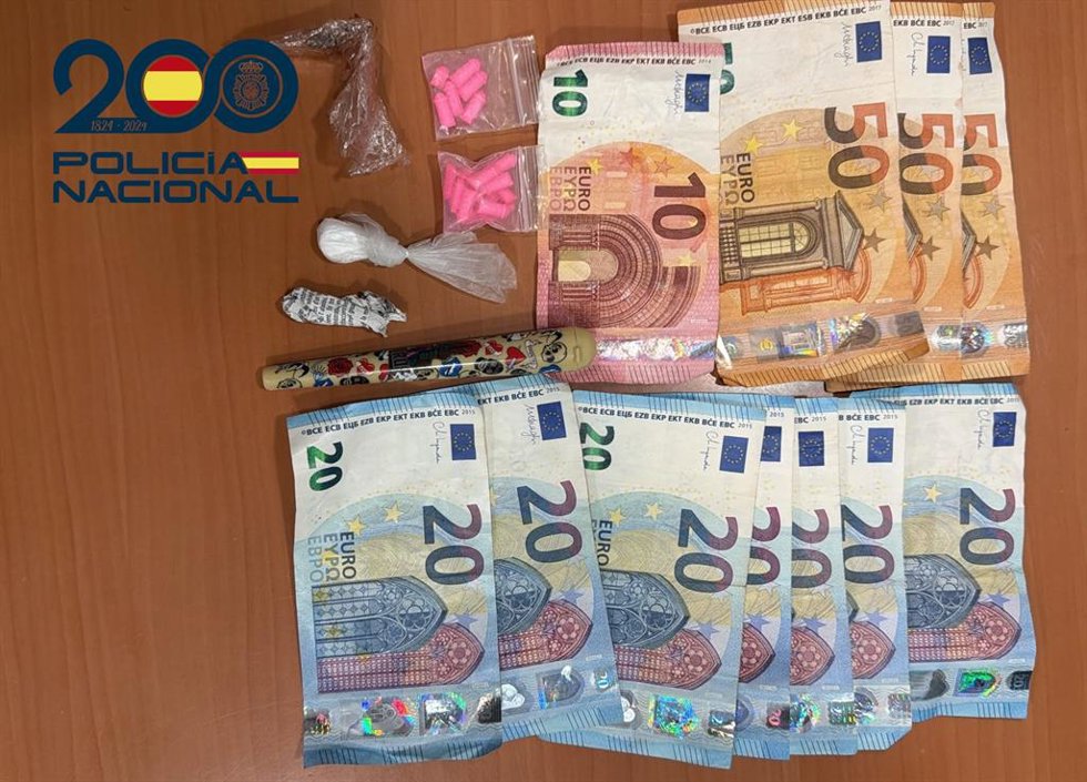 Dinero y droga incautada en Menorca