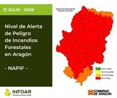 Foto: Continúa la alerta roja generalizada en casi todo Aragón por peligro de incendios forestales